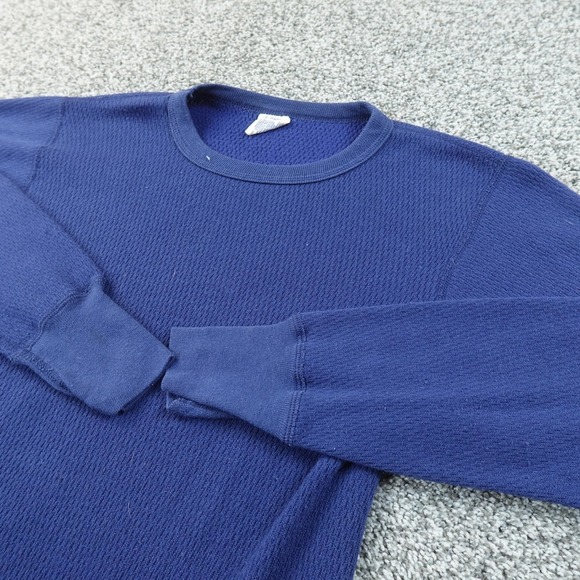 J.E. Morgan Other - VTG JE Morgan Shirt Mens L Blue Waffle Knit Thermal Long Johns Underwear Top USA
